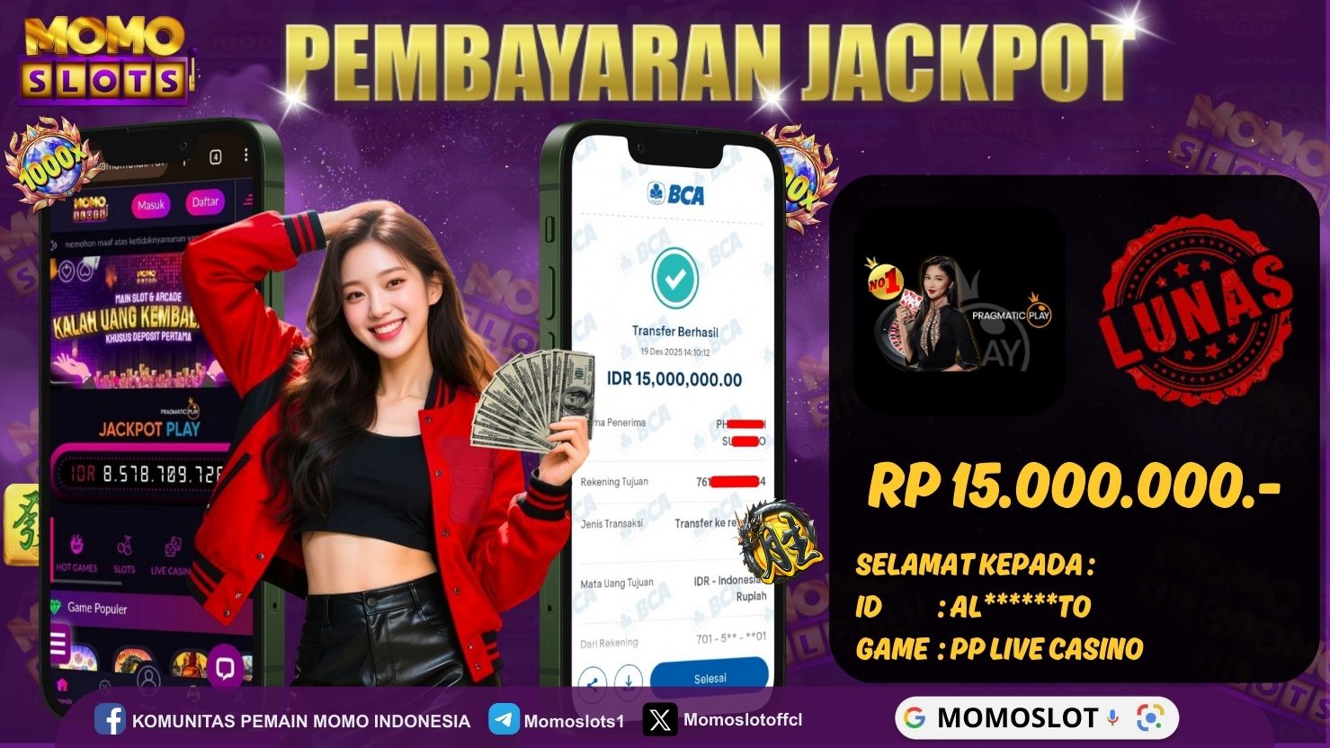 MOMOSLOTS JACKPOT PRAGMATIC PLAY LIVE CASINO